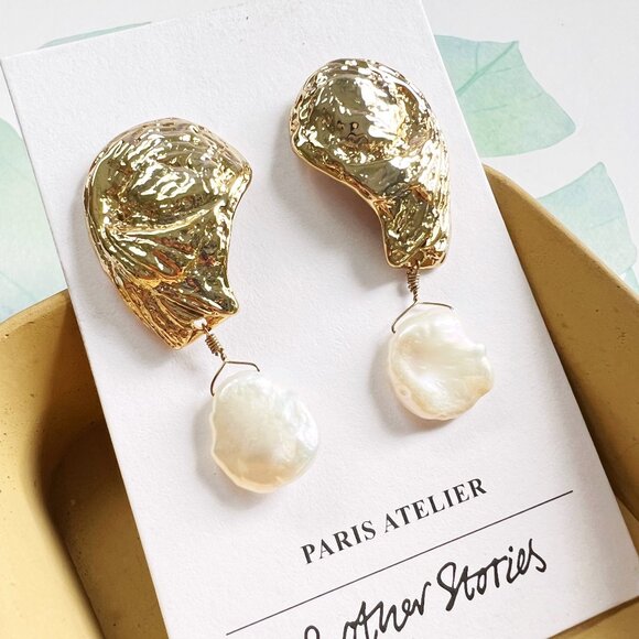 & Other Stories Pearl Drop Earrings - Picture 1 of 2